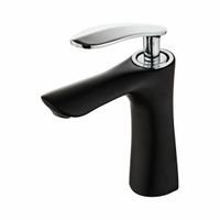 Black Taps Basin Mixer